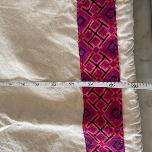 TORY BURCH Monogram Charm Large Drawstring Dust Storage Bag 26 x 15 - Picture 12 of 13